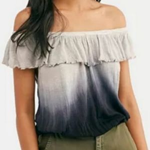 XS Free People Ombre Off Shoulder Top